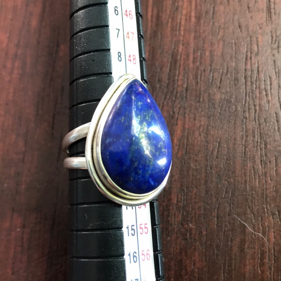 Size 6 lapis and sterling ring - Picture 3 of 11